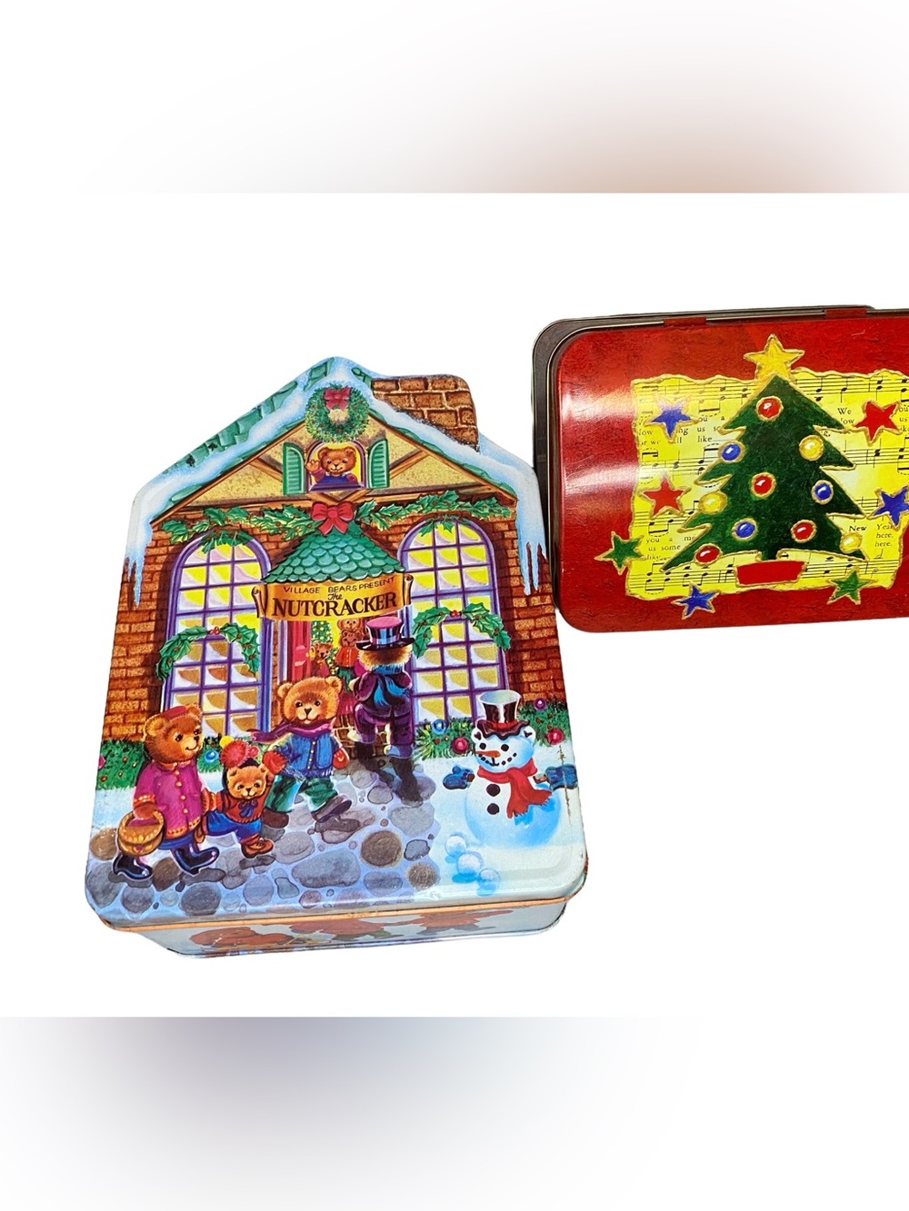 Vintage Village Bears The Nutcracker House Tin 1990s